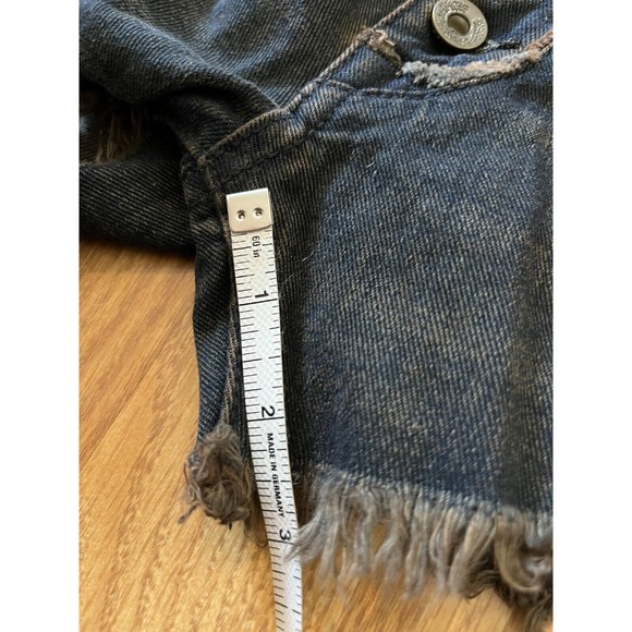 NWT Free People Dark Wash Runaway Slouch Denim Cut Off Button Fly Shorts… - Picture 10 of 11